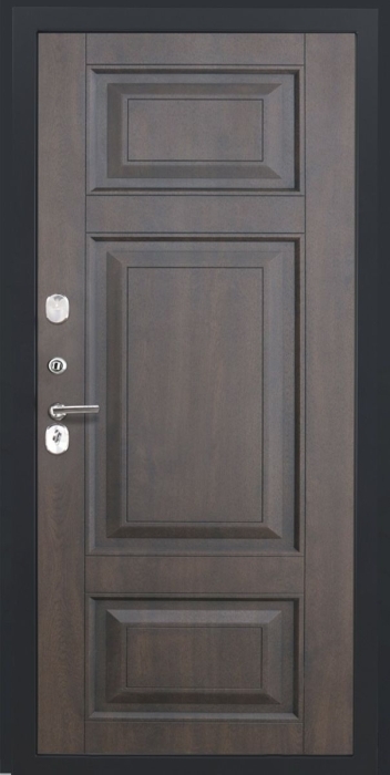Входная дверь L Термо ФЛ-659 (12мм, nussbaum+черная патина винорит) внутренняя сторона