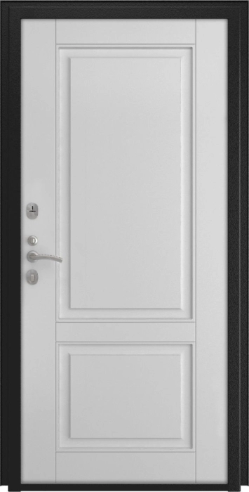 Входная дверь Квадро L-5 (16мм, белая эмаль) внутренняя сторона